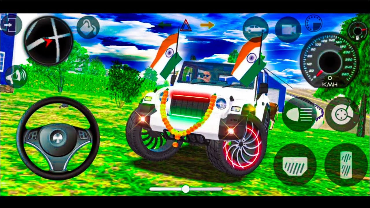 Modified White Mahindra😈Thar Car Games: Indian Cars(Gadi Wala Game) Car Game Android Gameplay #2026