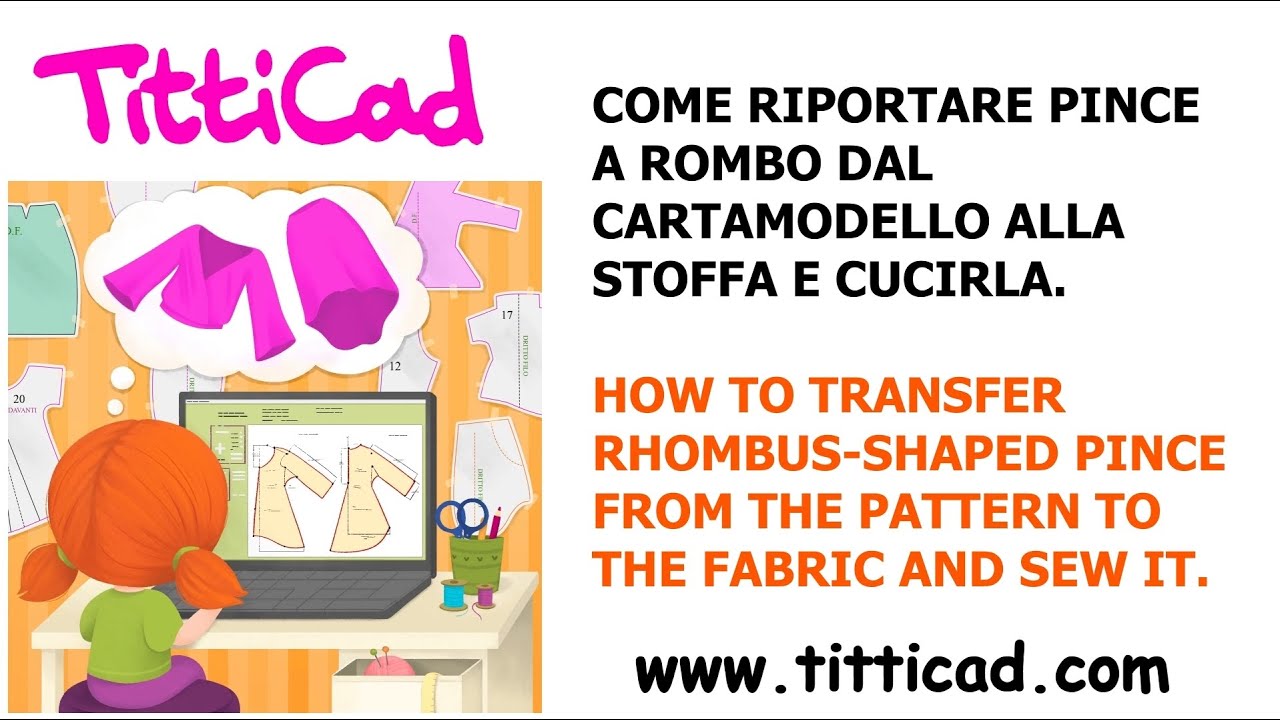 Come riportare pince a rombo dal cartamodello alla stoffa e cucirla.