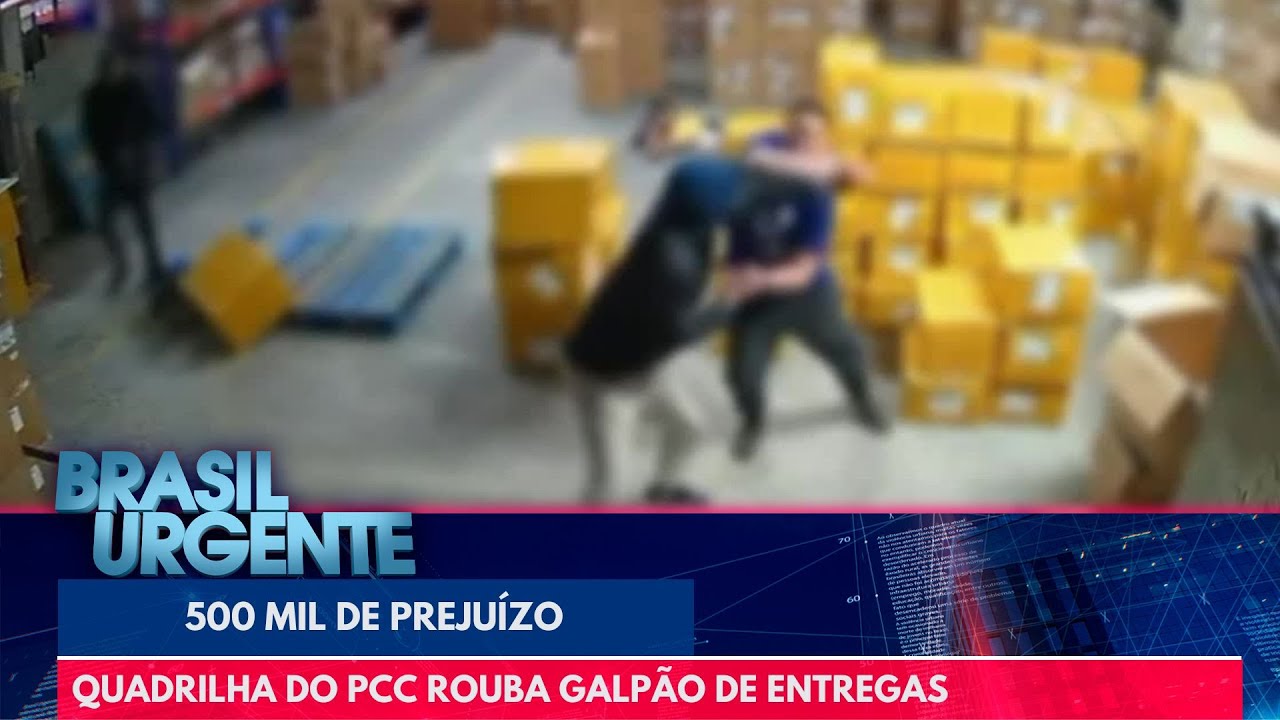 500 mil de prejuízo: Quadrilha do PCC rouba galpão de entregas | Brasil Urgente