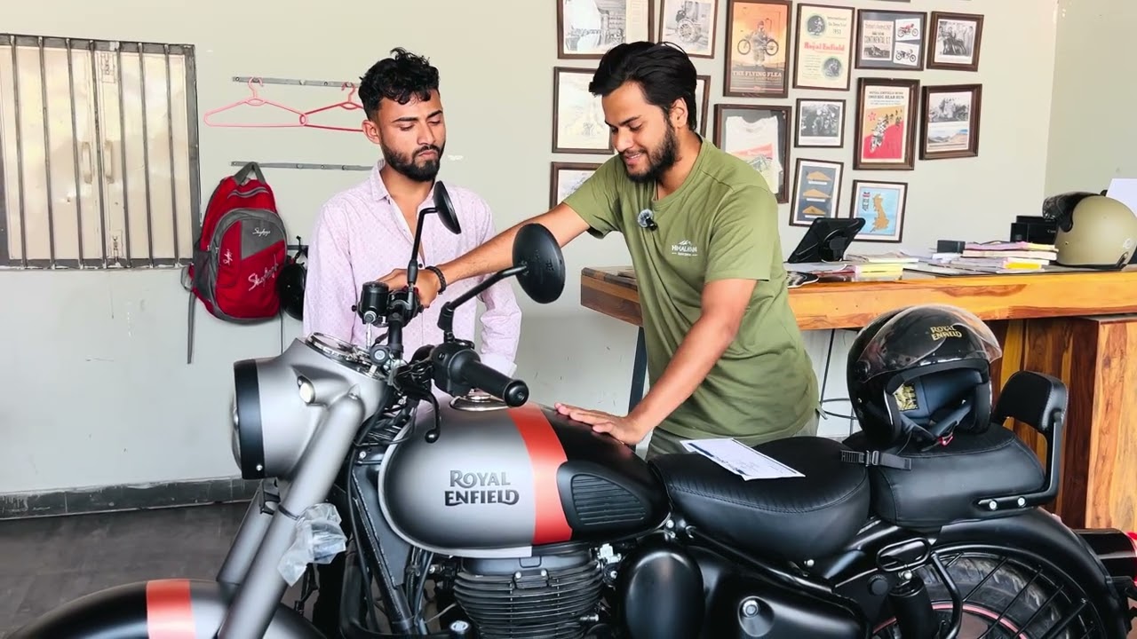 Costumer 🤩 Royal Enfield Classic 350 Gun grey Delivery And Full Details Review || New Price …?