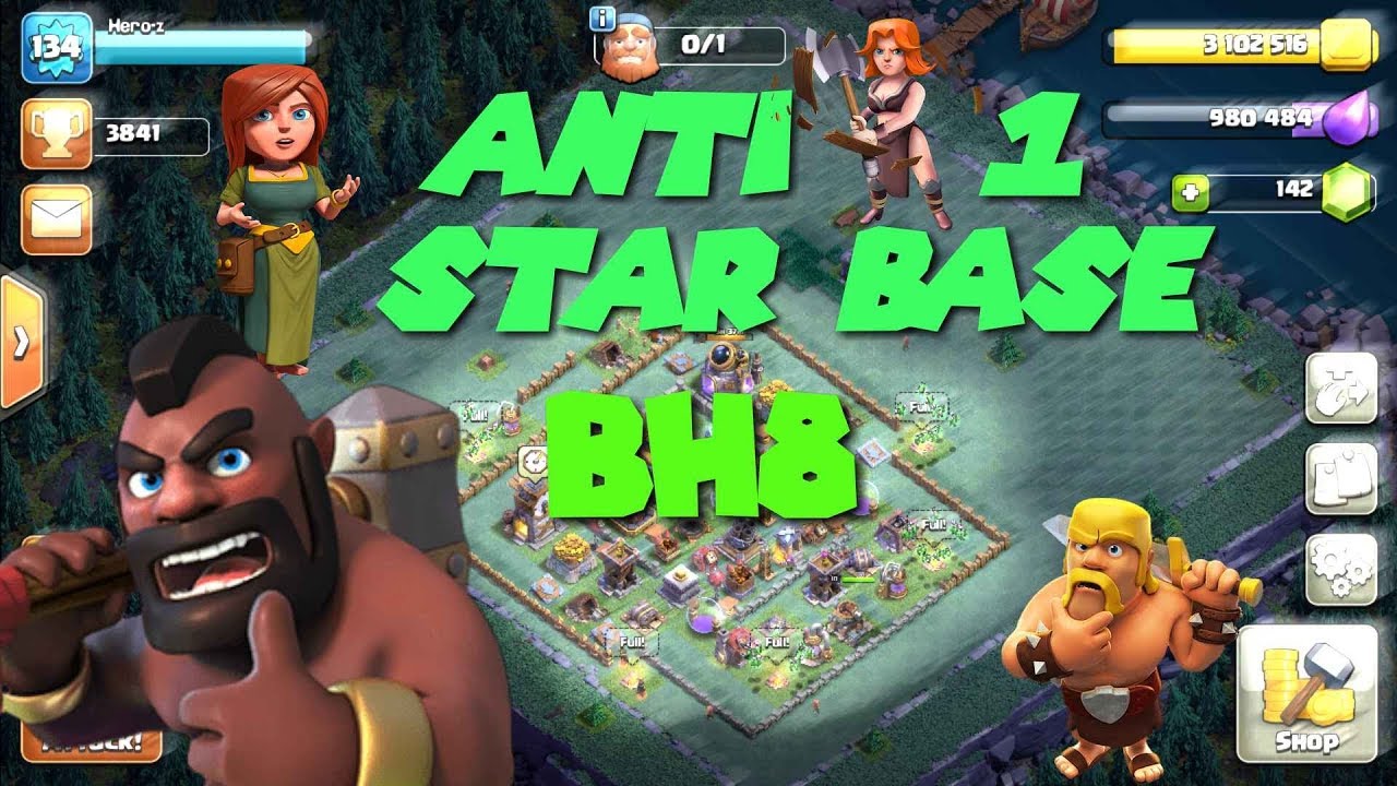 Anti -2 Star BH8 ( Builder base ) Impossible to lose !!!!