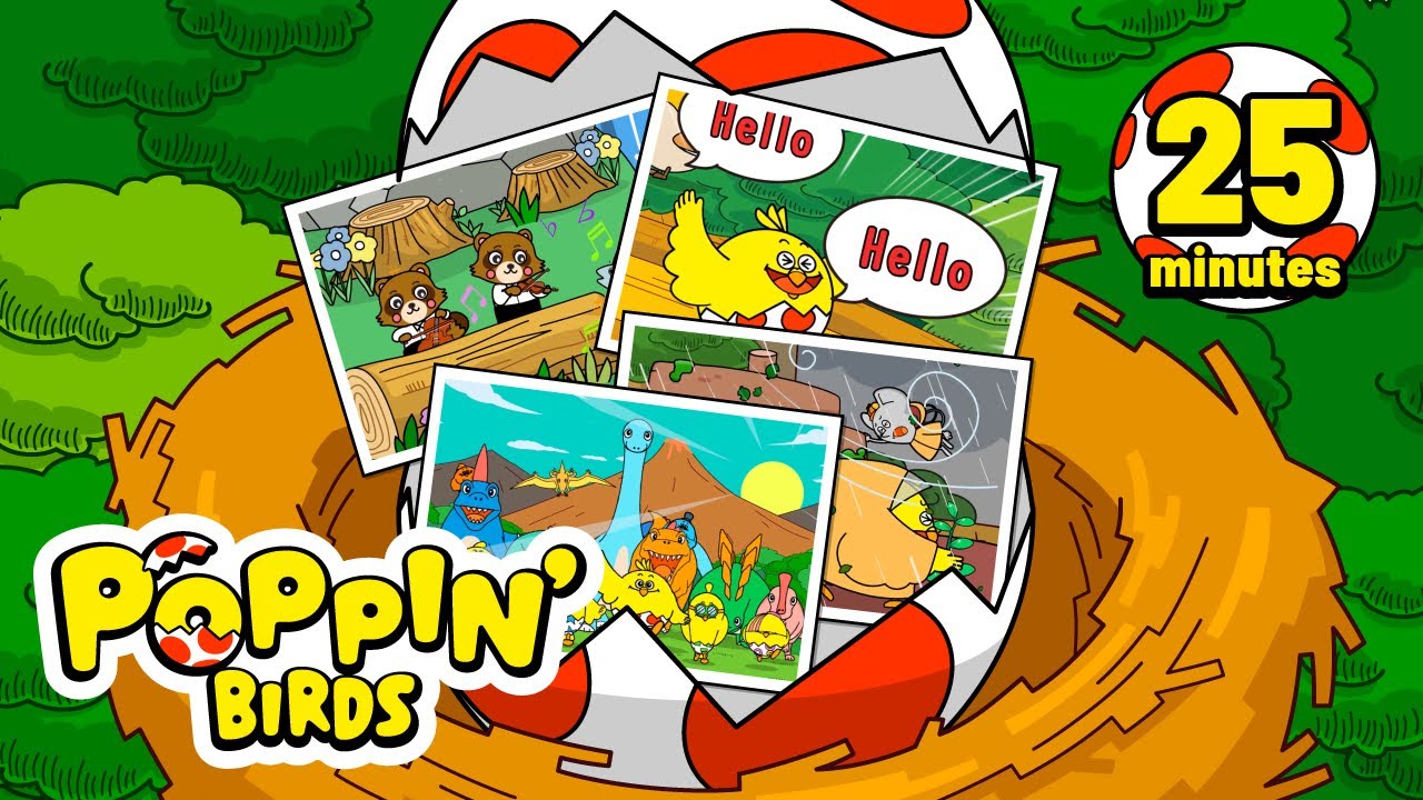 Greeting Song ＋More Nursery Rhymes & Kids Songs / POPPIN' BIRDS