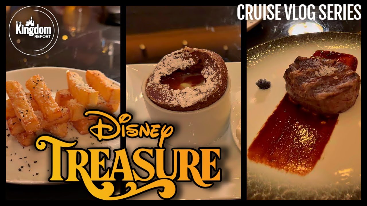Dinner at Palo Steakhouse on the Disney Treasure | Disney Cruise Vlog