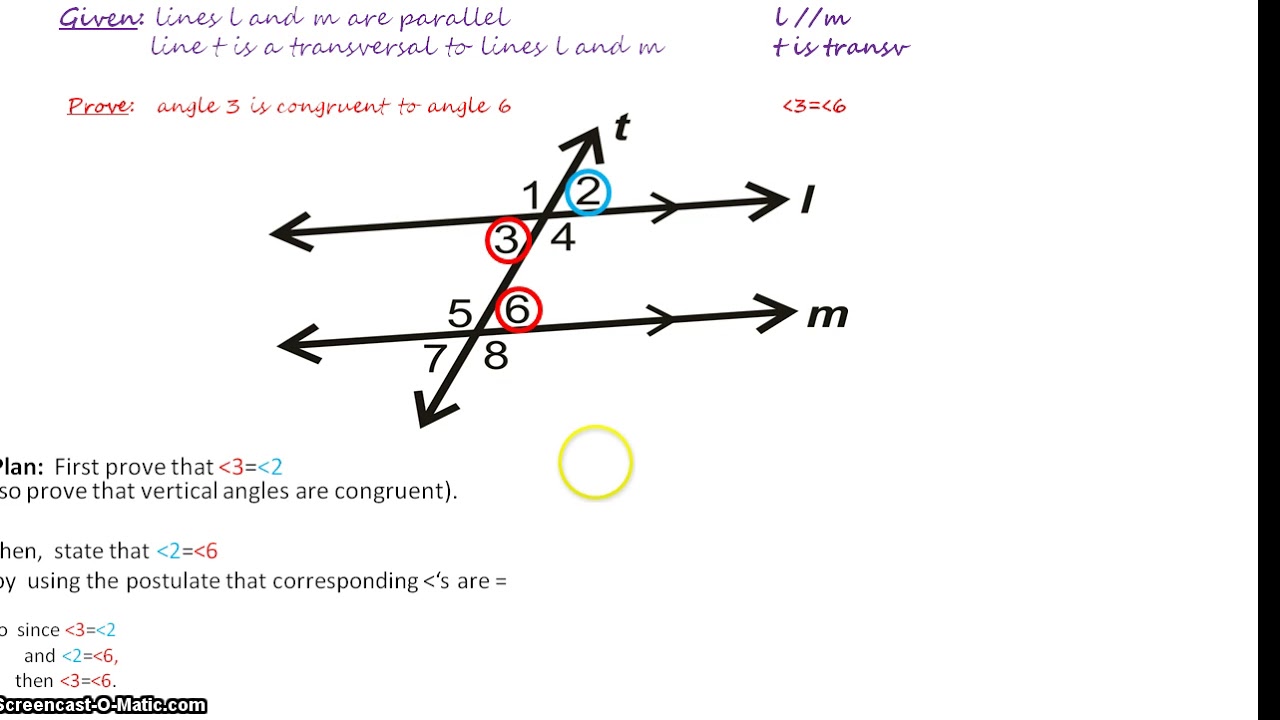 Proof: Alternate Interior Angles are Congruent