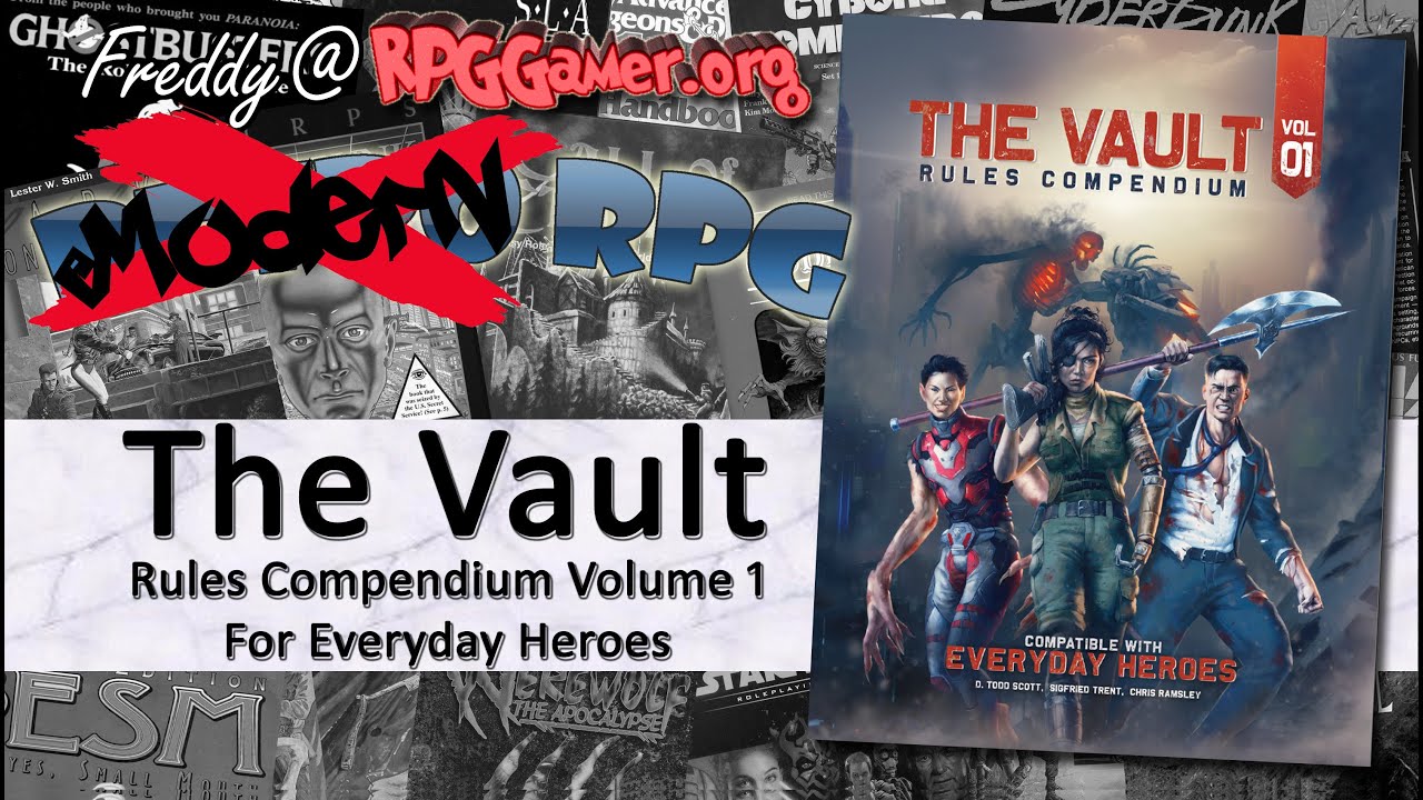 The Vault: Rules Compendium Volume 1 (Everyday Heroes, Evil Genius Games, 2024) |  Modern RPG