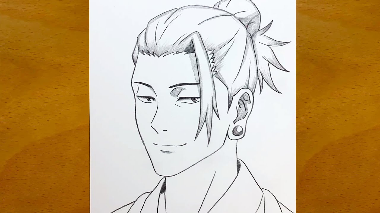 Anime Sketch | How to Draw Geto Suguru from Jujutsu Kaisen | Full Drawing Process