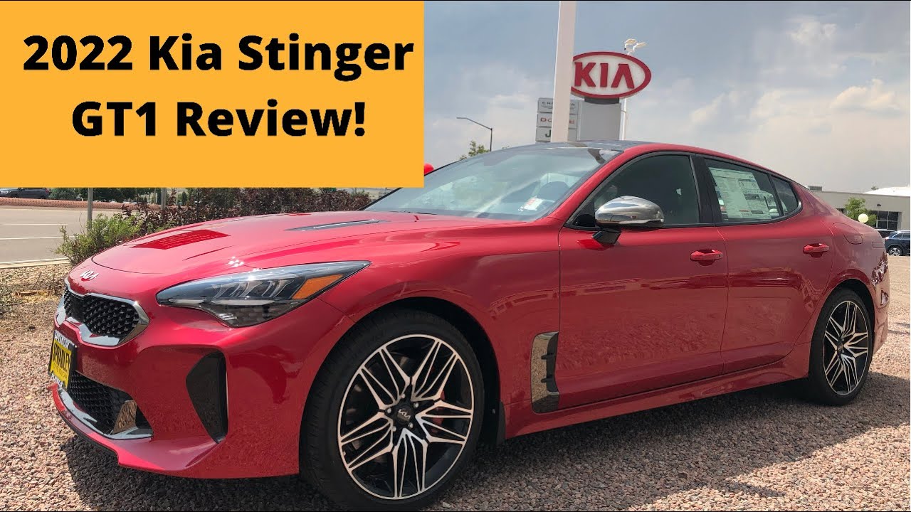 Обзор KIA STINGER GT1 2022 года! Цвет кузова &mdash; Hichroma Red, салон &mdash; черный.