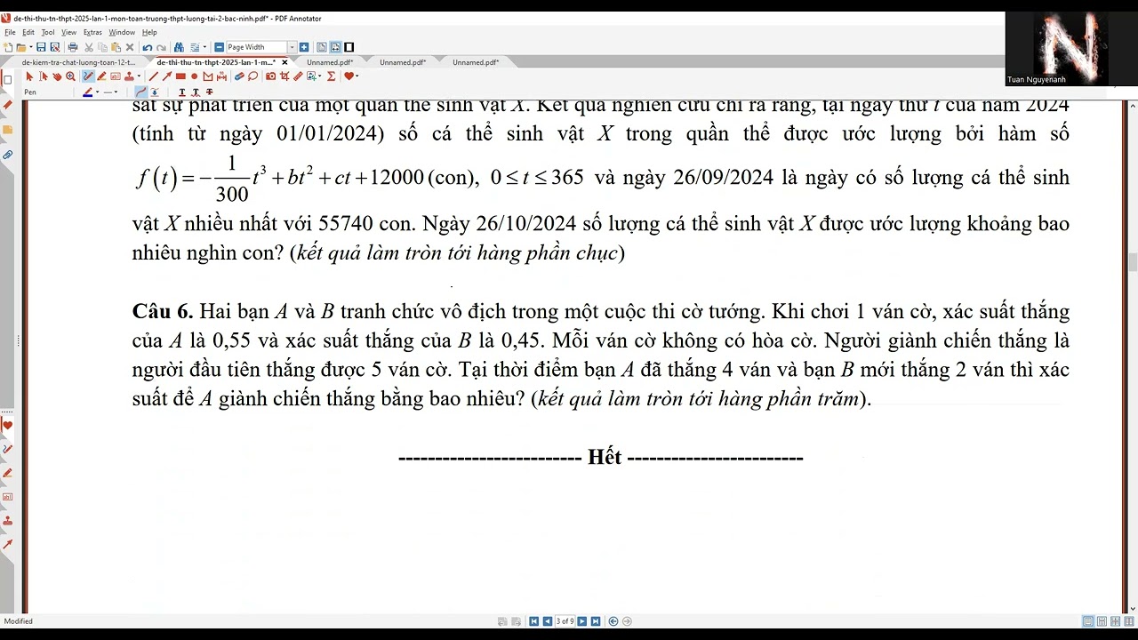 Lớp 12 : Đề luyện tháng 7 (THPT Lương Tài  )