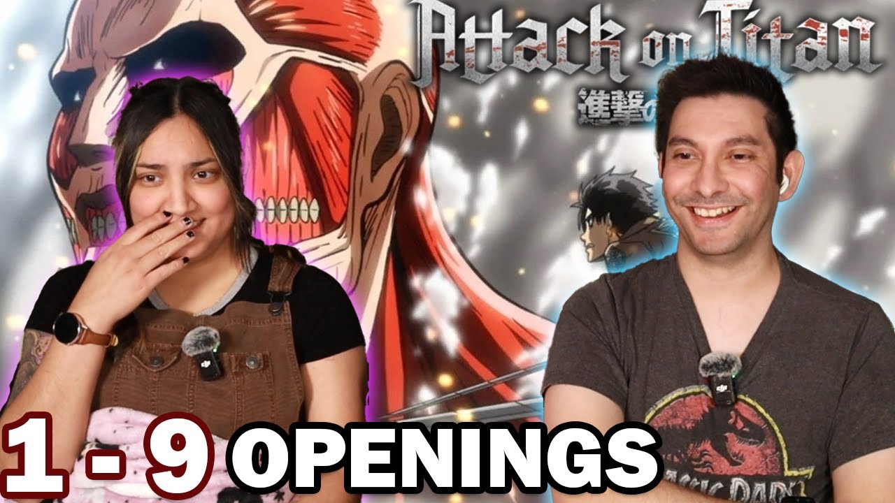 EPIC MUSIC!!! ATTACK ON TITAN OPENINGS 1-9 REACTION