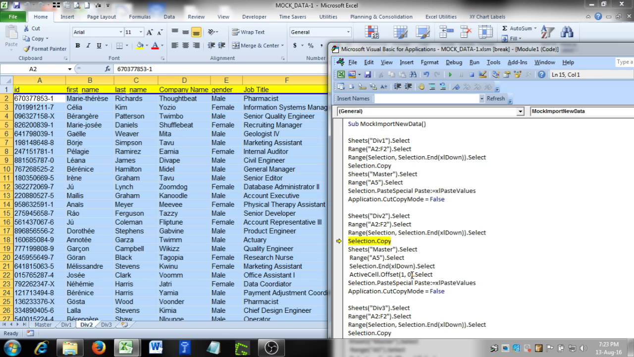 Consolidate data with one click - Excel VBA - Easy Code [Template Download]