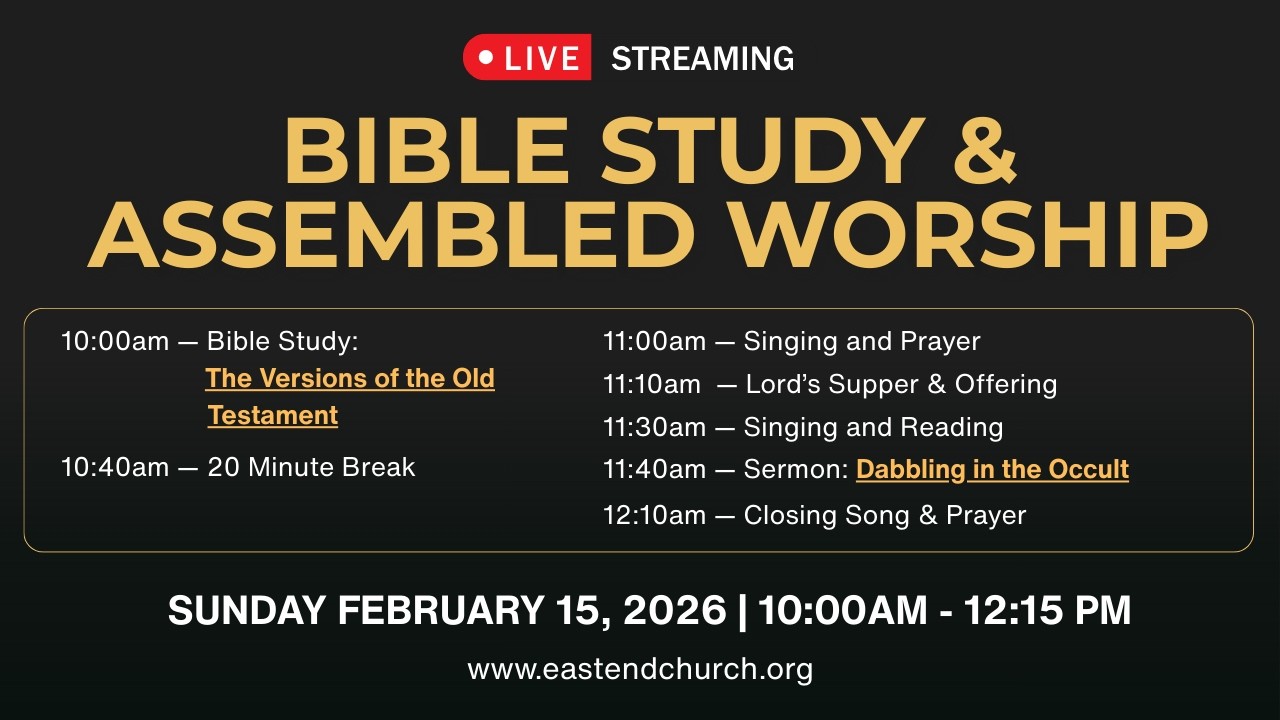 Dabbling in the Occult | Sunday Church Live-Stream