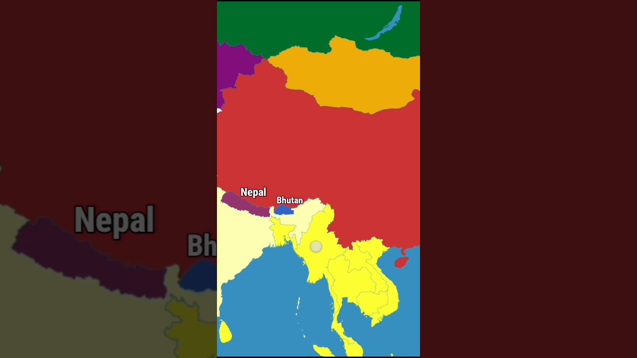 🌏 Countries That Share a Border with China | China's 14 Neighboring Countries Explained #shortsfeed