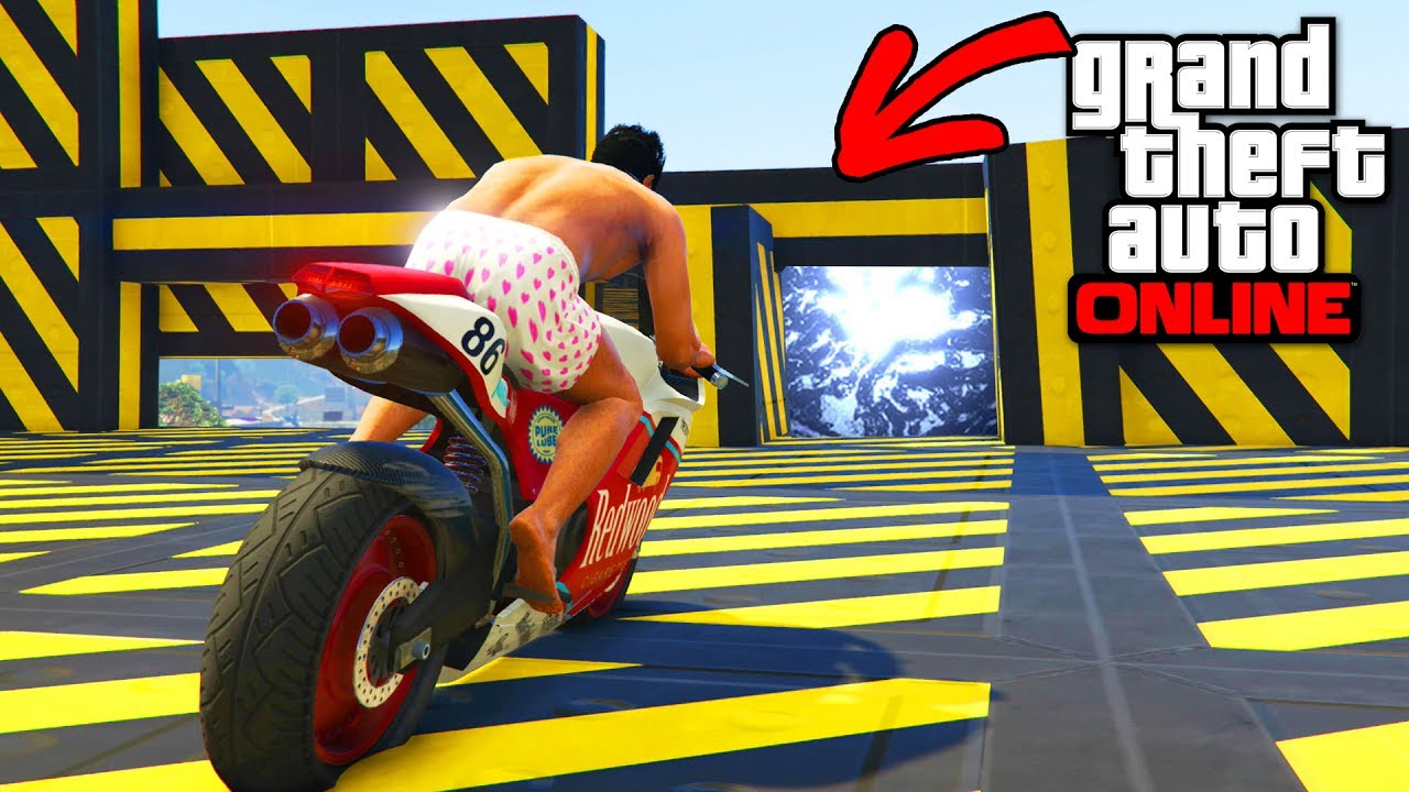 PARKOUR MOTO  TUNNEL SECRET - GTA 5 ONLINE