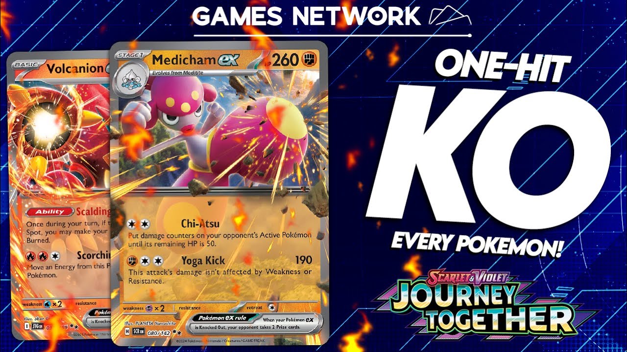 One-Hit KO Every Pokémon!  - Medicham ex/Volcanion ex Deck Profile (Journey Together) 👊