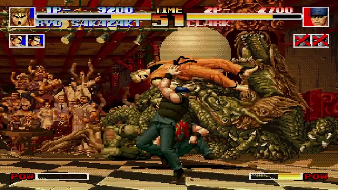 The King of Fighters '94 - Ryo, Robert, Takuma vs. Heidern, Ralf, Clark 3