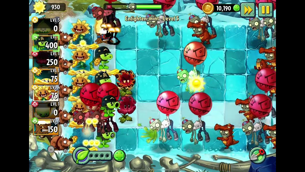 Enlighten-mint Level 5 Plants vs Zombies 2