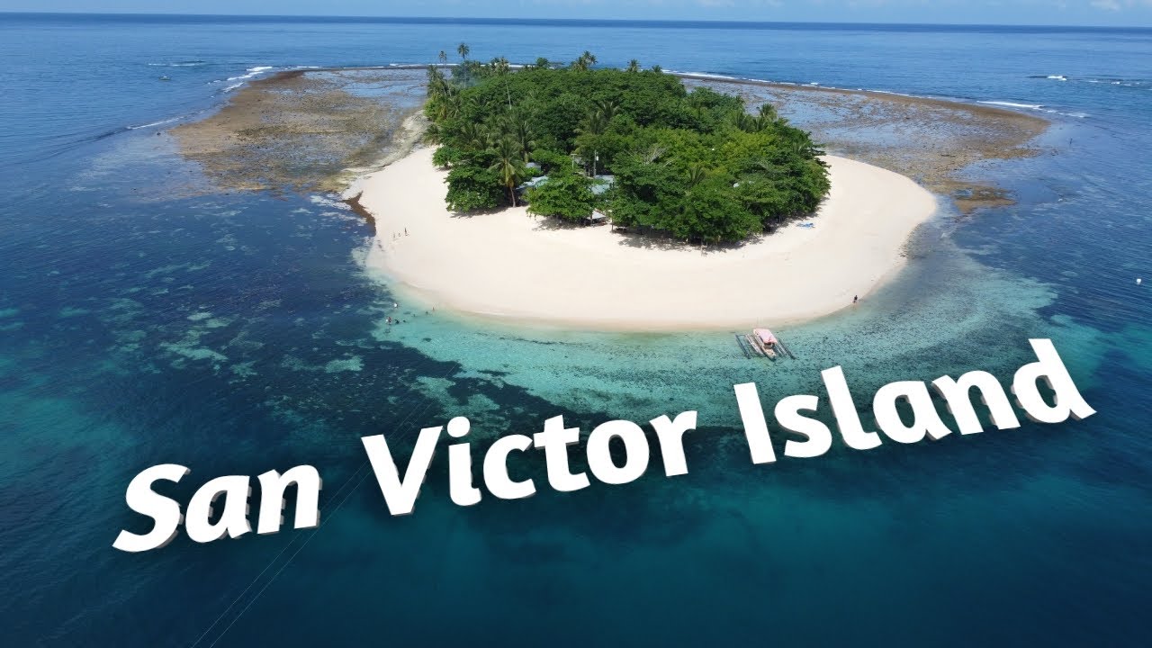 AERIAL VIEW OF SAN VICTOR ISLAND BAGANGA DAVAO ORIENTAL ONE OF THE TOURISTS SPOT OF BAGANGA