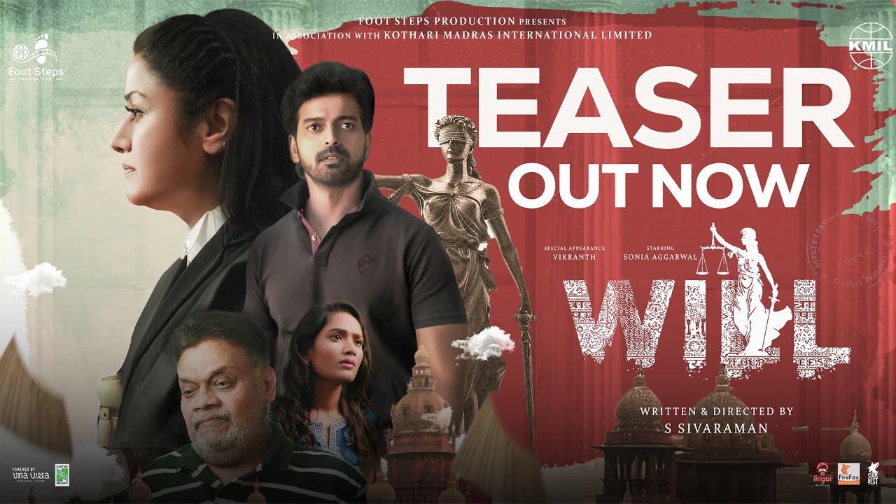 Will - Tamil Movie Teaser | Vikranth | Sonia Agarwal | S.Sivaraman | Saurabh Aggarwal | Foot Steps