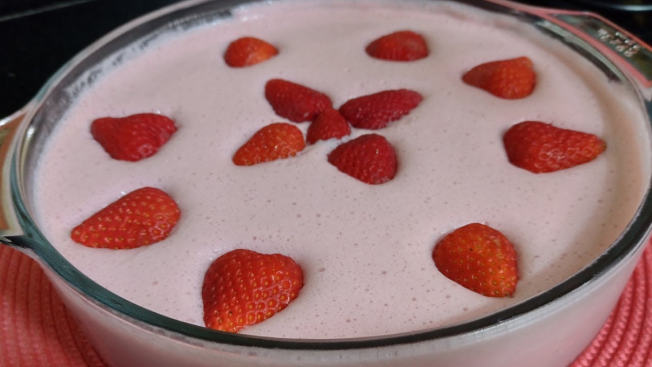 MOUSSE DE MORANGO|delicioso, diferente, vc nunca comeu nada igual