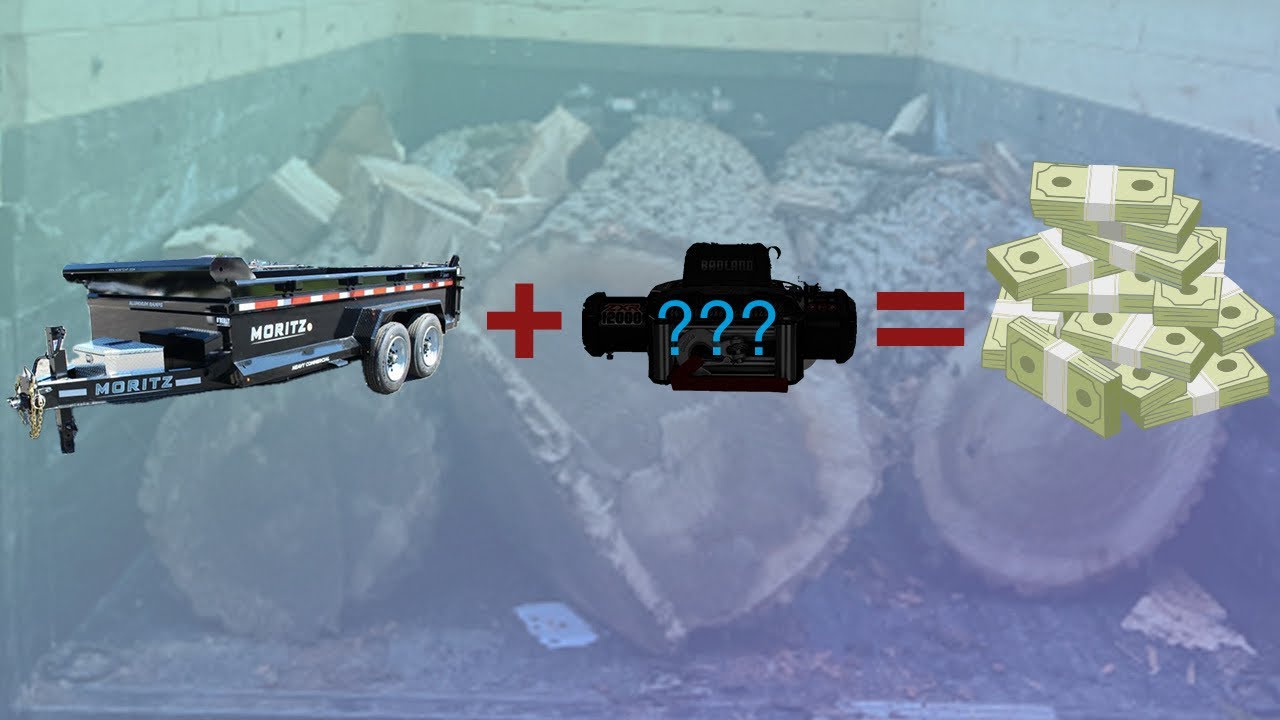 Unleashing the Ultimate Logging Hack: Harbor Freight Winch On Dump Trailer + Unlimited Power Trick!