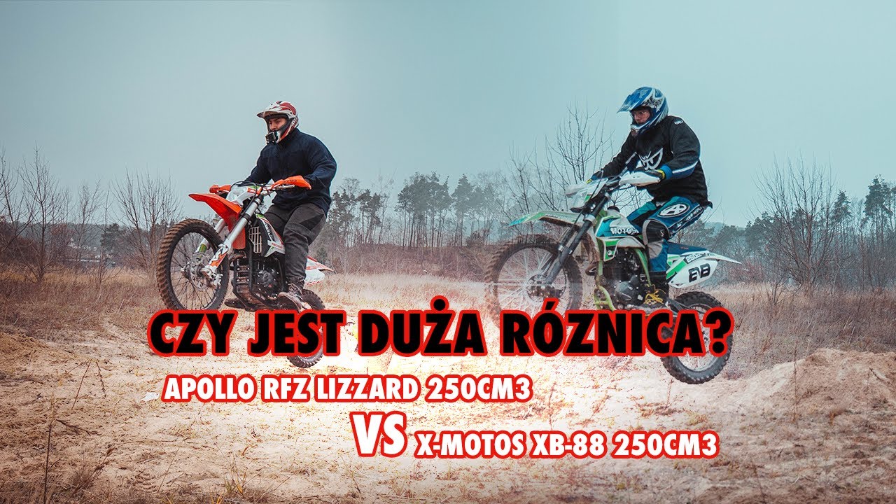 Cross Apollo RFZ LIZZARD 250cm3 czy jest duża różnica miedzy X-MOTOS xb88?  #wyscig