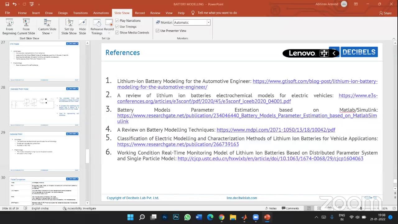 Li-ion Cell Equivalent Circuit & Electro-Chemical Modelling Methods