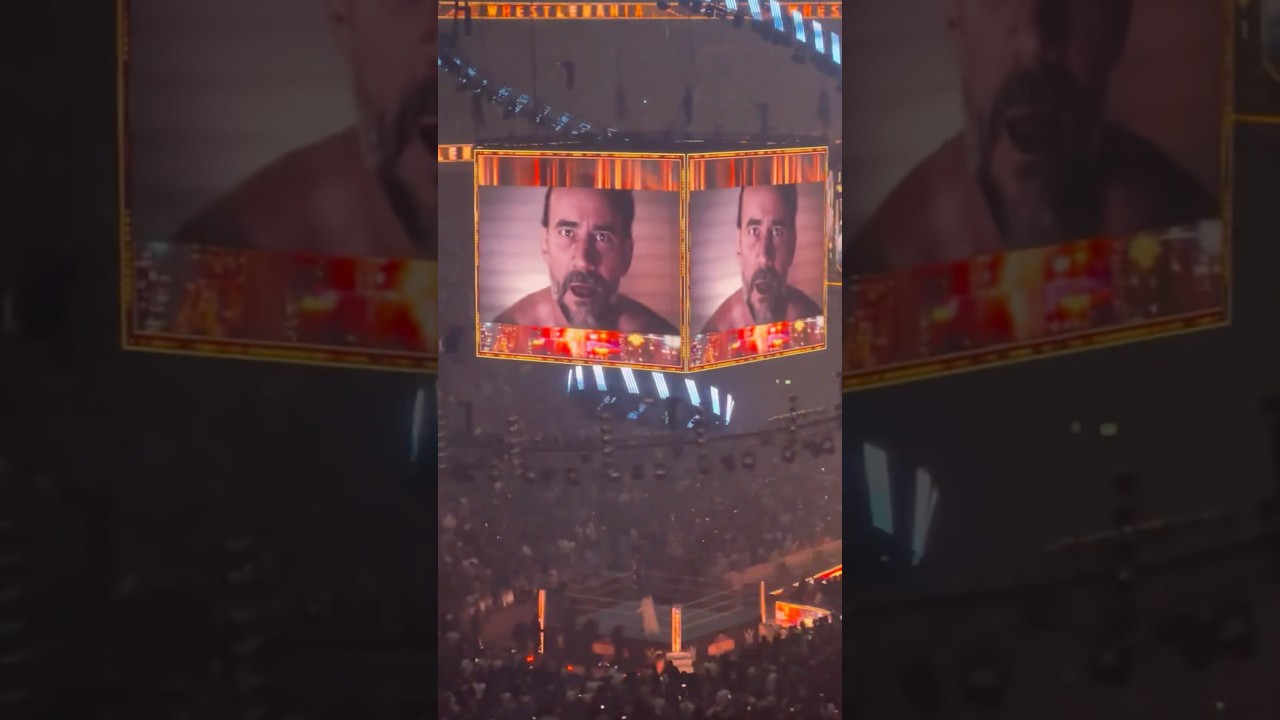 CM Punk EPIC &lsquo;This Fire Burns&rsquo; Entrance at WrestleMania 41 #wwe #wrestlemania #cmpunk #lasvegas