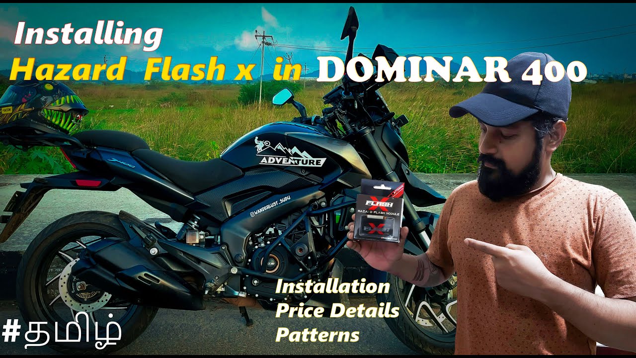 How to instal Hazard Flash X for Dominar 400 | 2021 | Race dynamics Hazard Flash Module | #Tamil