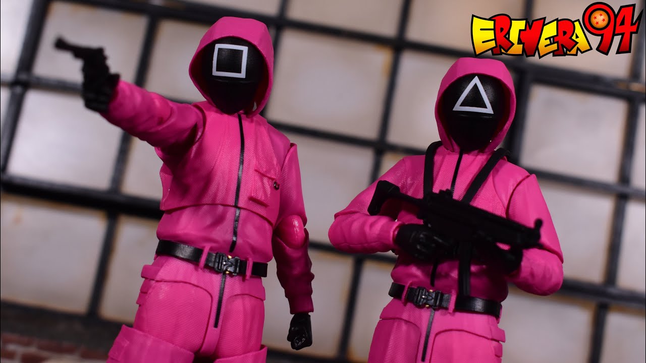 SH Figuarts Squid Game MASKED SOLDIER, MANAGER, and WORKER Figure Review