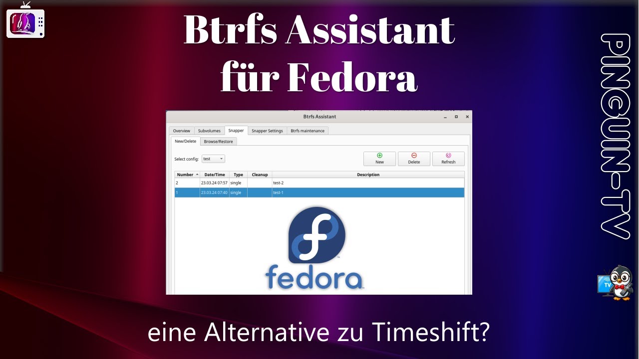 Fedora - Btrfs Assistent    #linux #fedora
