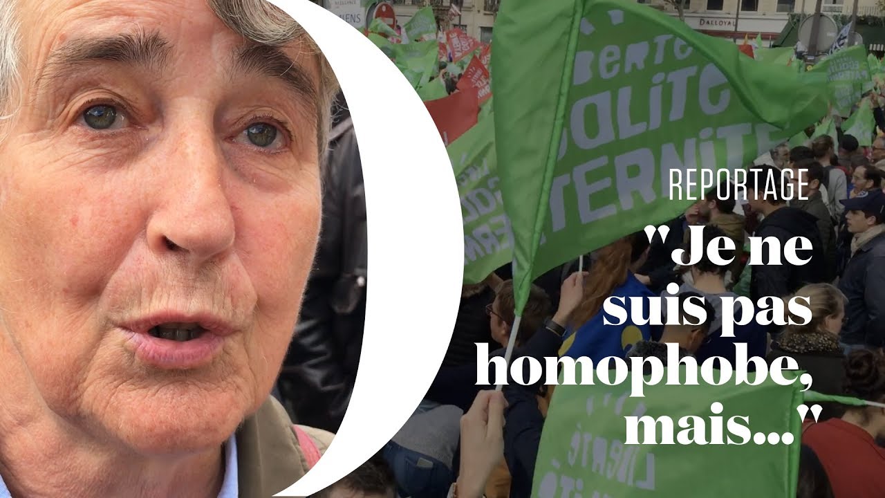 Dans le cortège de la marche anti PMA : 