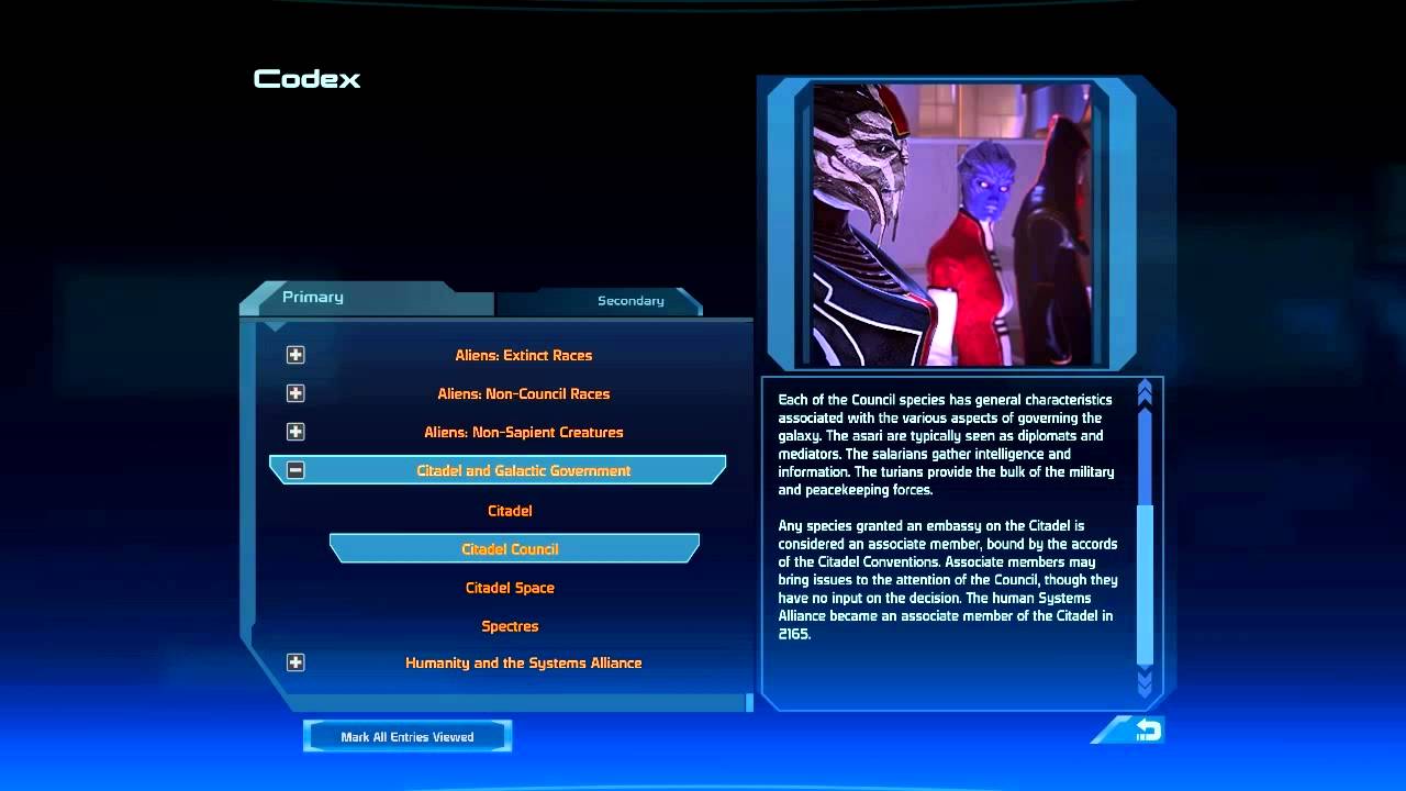 Mass Effect Codex   Citadel and Galactic Government