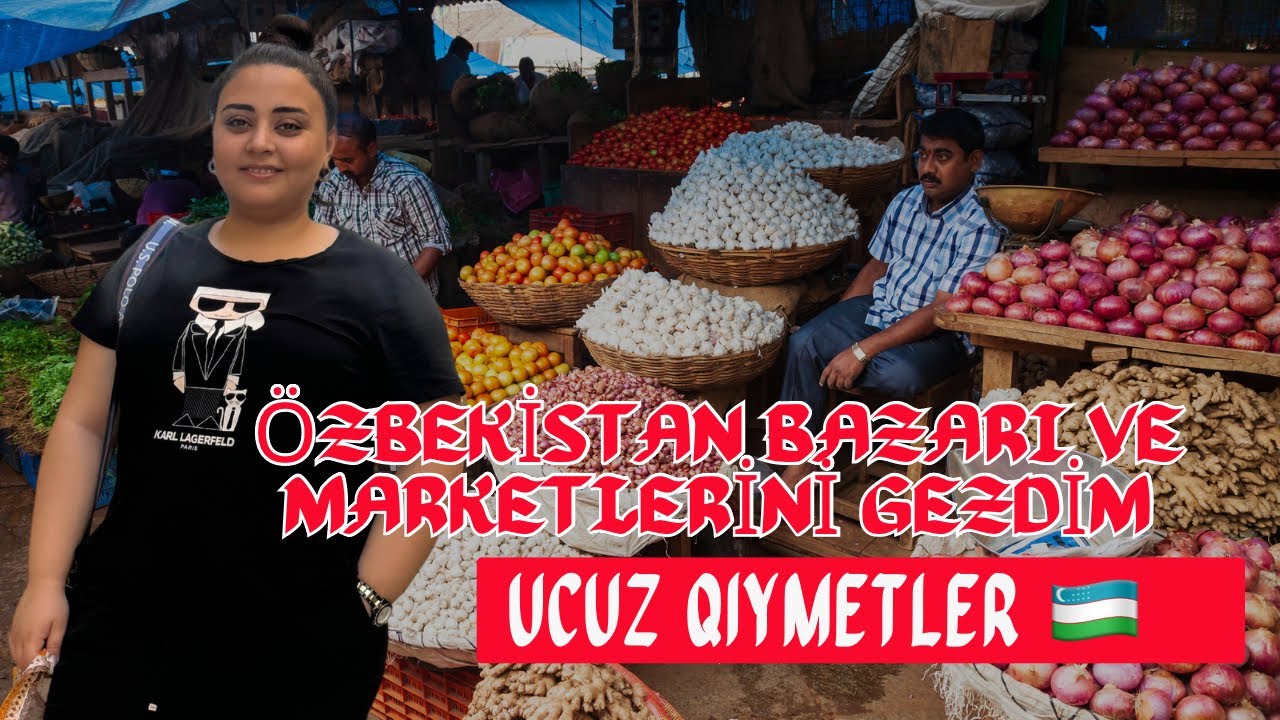 ÖZBƏKİSTAN BAZARINI VE MARKETLERİNİ GEZDİM !  QİYMƏTLƏR (2024) 🇺🇿🇺🇿