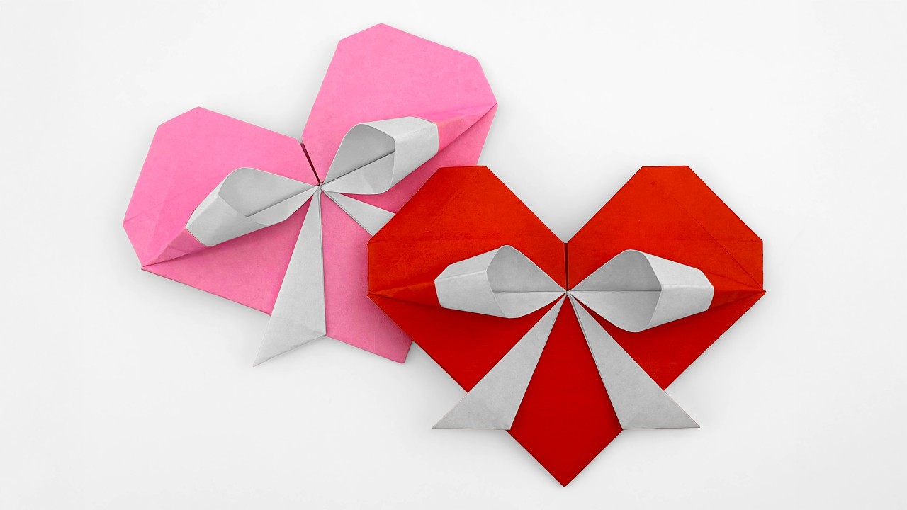 Heart Bow Origami Tutorial - Julie Juniper
