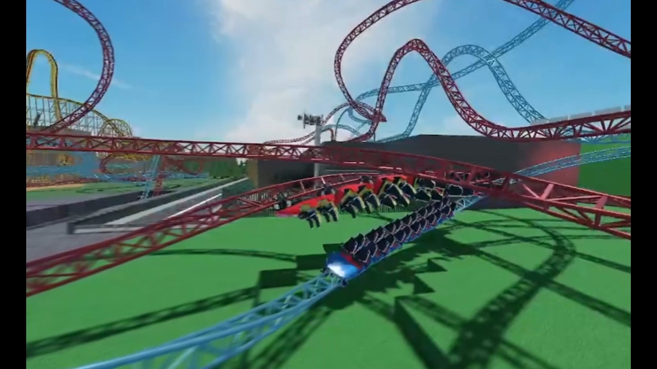 Red Vs. Blue Dueling Coaster Design | Theme Park Tycoon 2