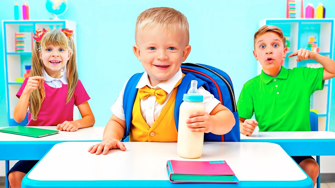 Baby Adam Gets Ready for School and More Diana and Roma english