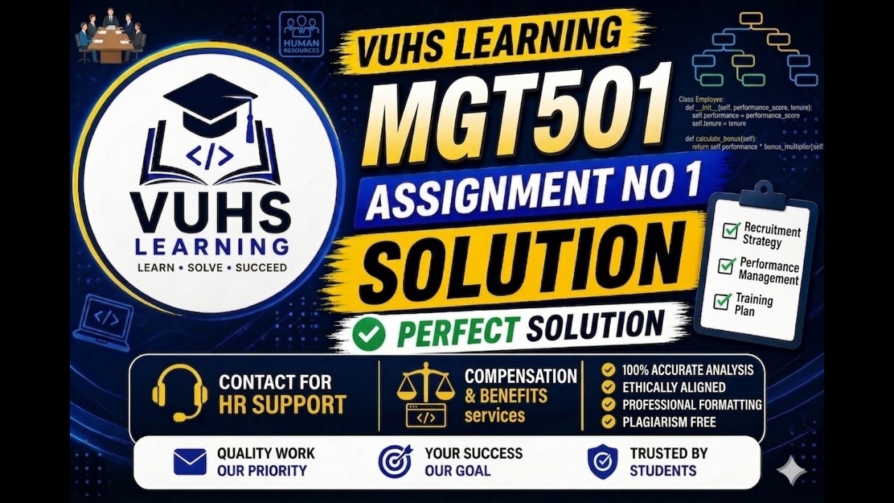 Mgt501 rahib  assignment 1 solution  spring  2026 | mgt501 assignment no 1 spring 2026| VUHSLEARNING