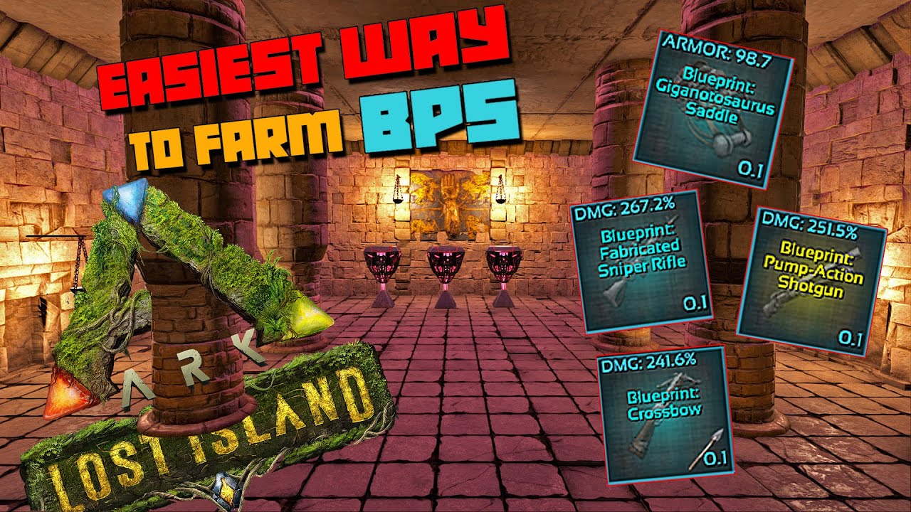 ARK: Lost Island | Labyrinth Cave Walkthrough | BEST Way To Farm Blueprints & Loot Crate Drops!