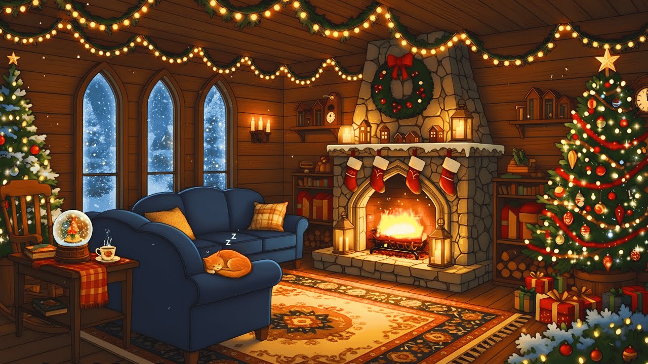 soft vintage oldies on a snowy 1940s night | cozy winter ambience to sleep, relax