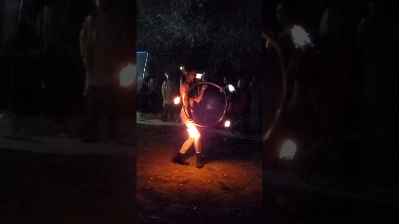 Fire Hula Hoop Performance 🔥#shorts