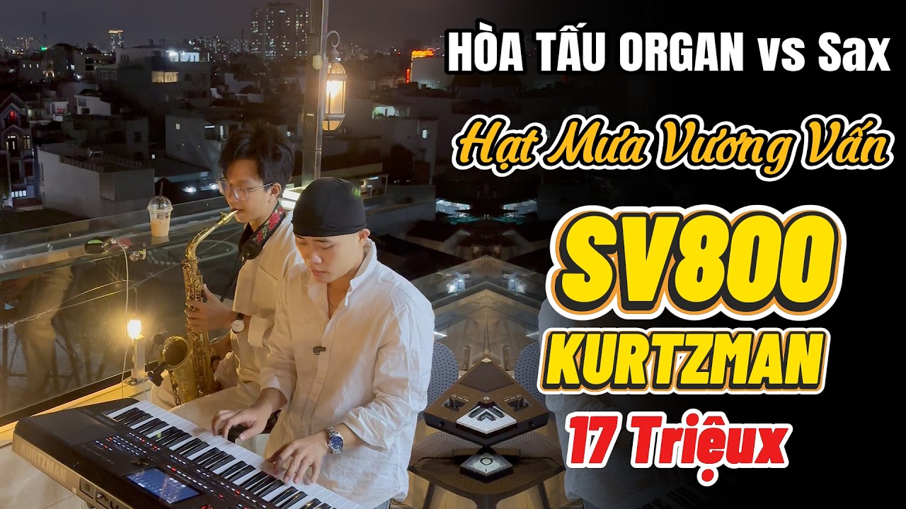 HẠT MƯA VƯƠNG VẤN - Hòa Tấu Organ Saxophone || THIỆN ORGAN