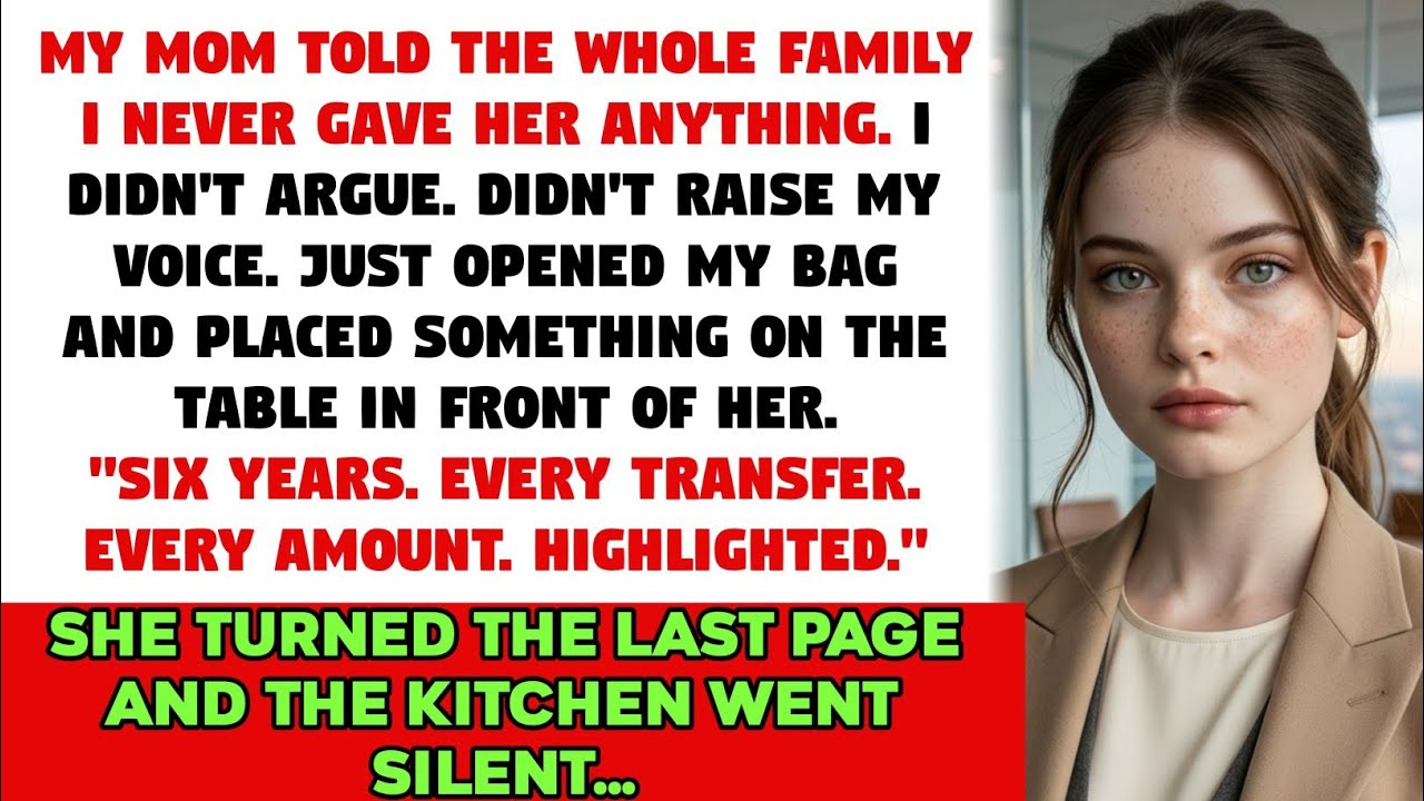 My Mother Said I Never Gave Her Anything — I Handed Her 6 Years of Bank Statements and Sat Down...