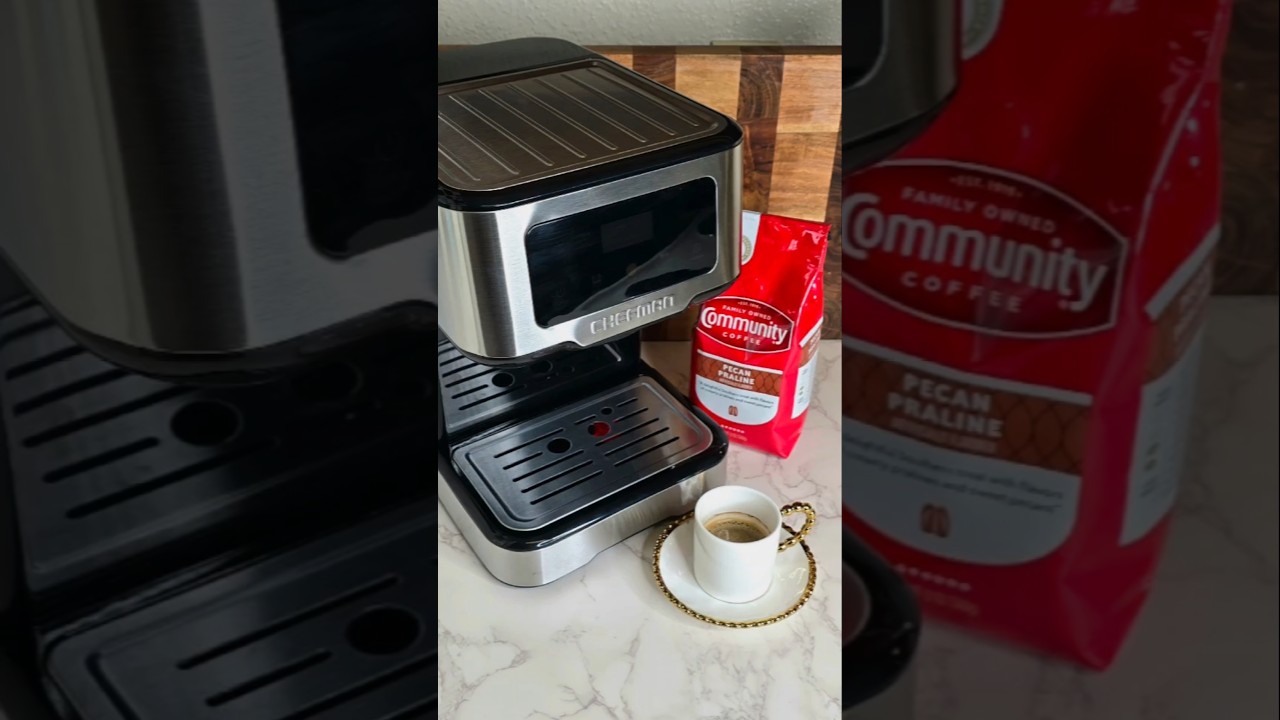 NEW ESPRESSO MACHINE☕️✨️ #shortreels #unboxing #espressomachines #asmrsounds #espresso #chefman
