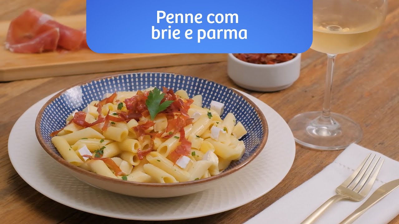 Receita Penne com a Brie e Parma