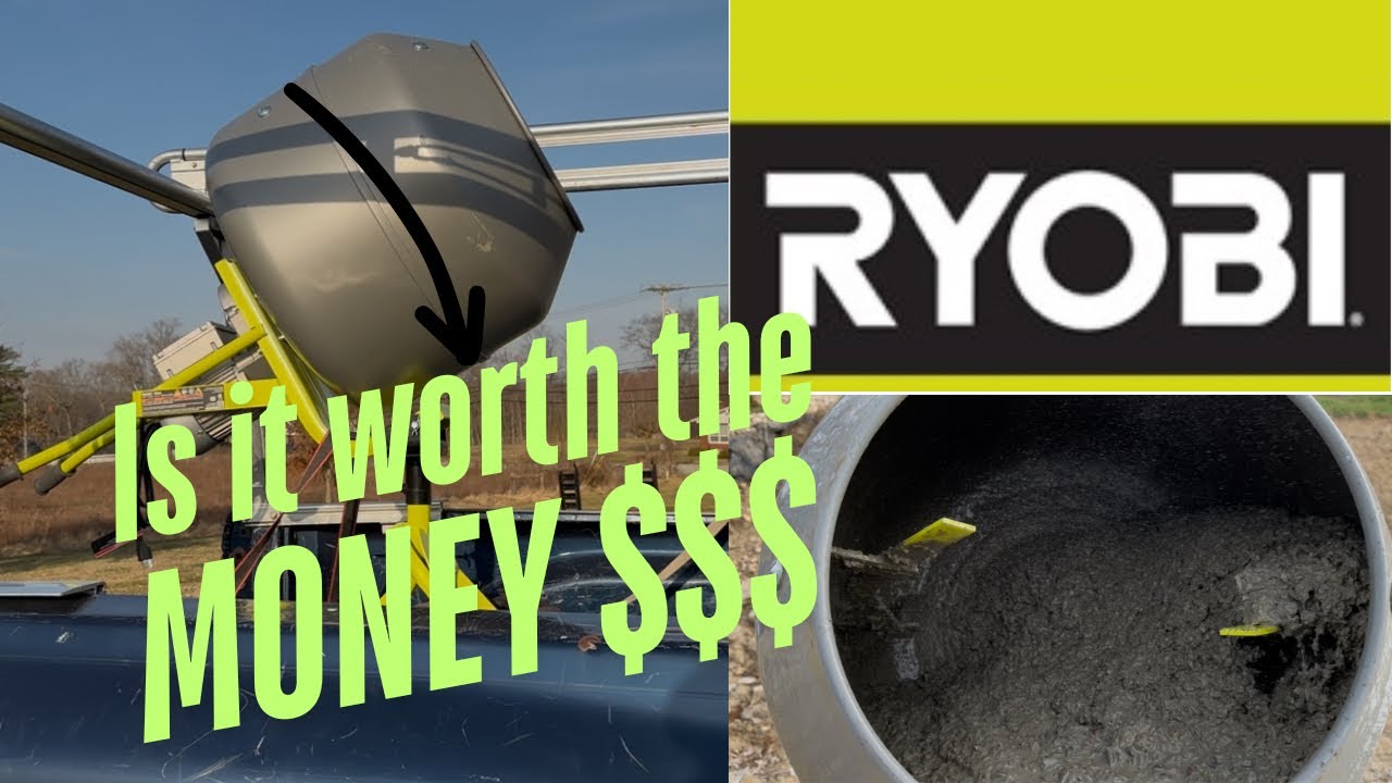 TOOL REVIEW: Ryobi Concrete Mixer!!  IS IT WORTH IT?