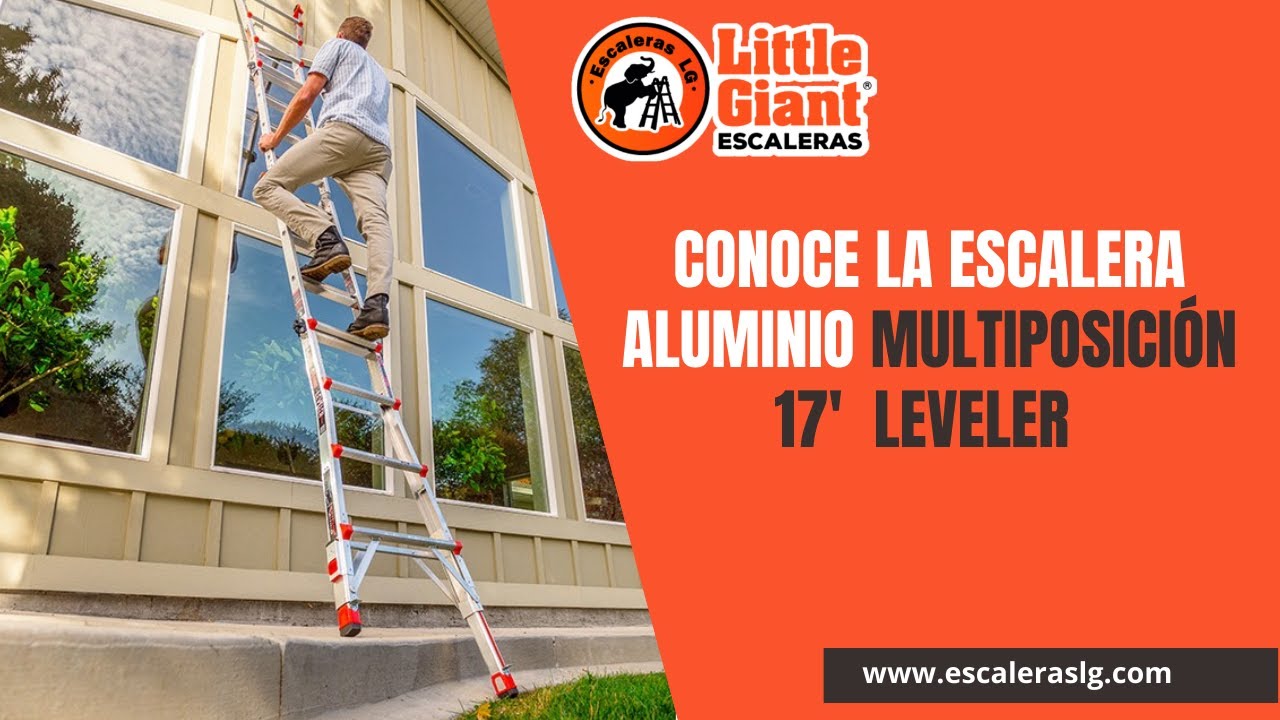 Demostración de la Escalera multiposicional de aluminio de 17 pies leveler 16517 801D