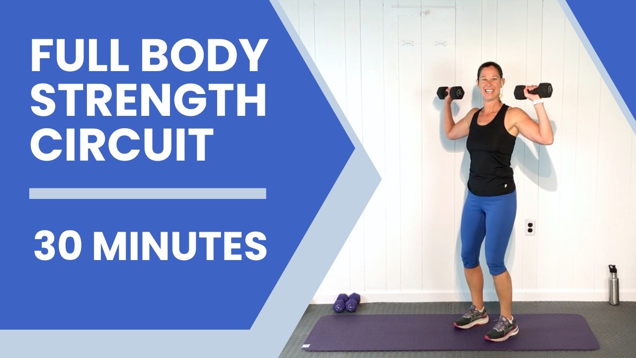 Full Body Strength Workout with Dumbbells | 30 Minute At Home Routine
