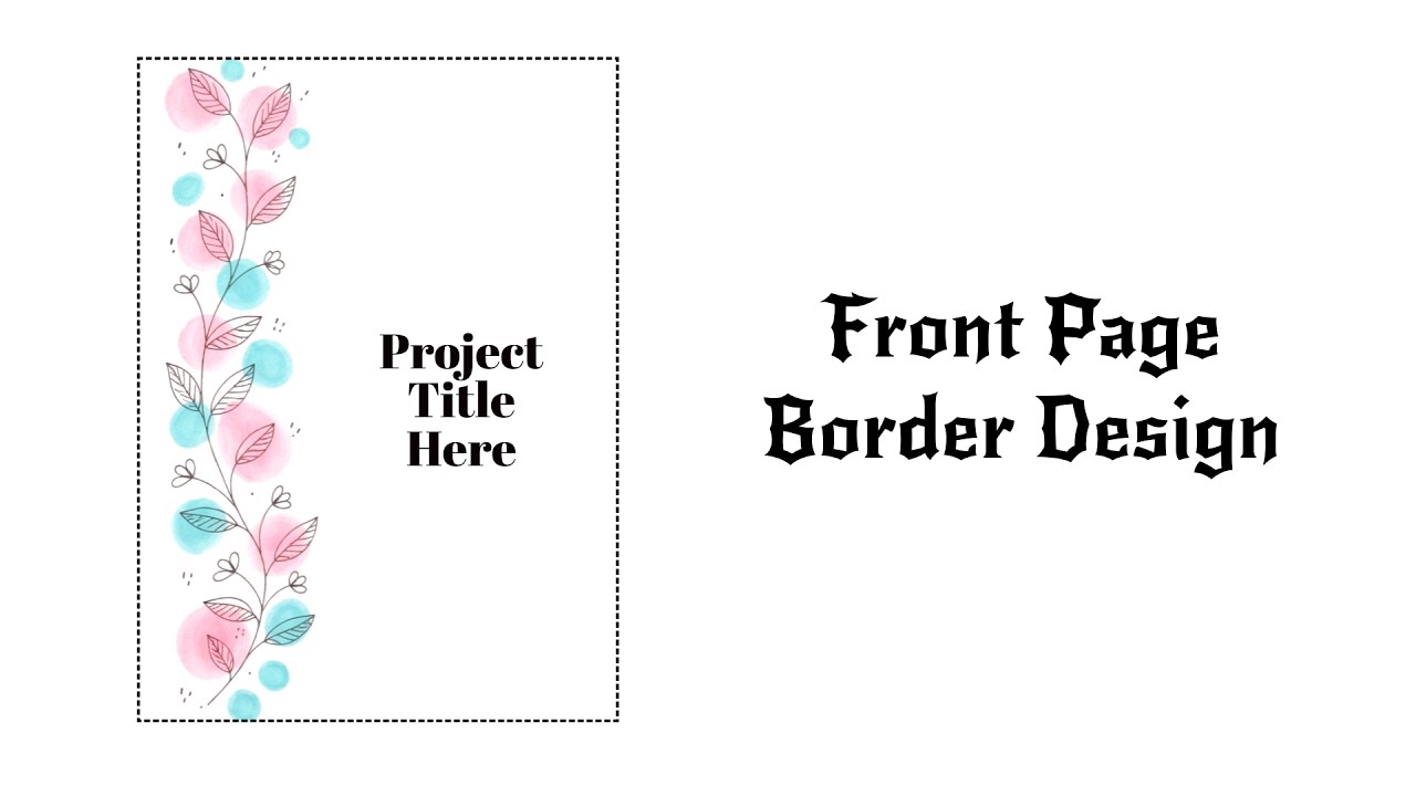 Project Front Page Design Drawing 