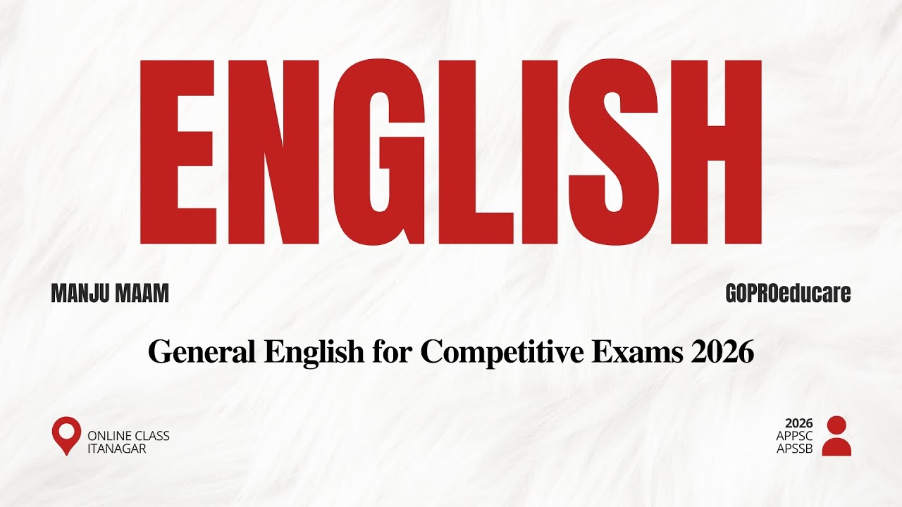 𝐆𝐞𝐧𝐞𝐫𝐚𝐥 𝐄𝐧𝐠𝐥𝐢𝐬𝐡 𝐌𝐚𝐝𝐞 𝐄𝐚𝐬𝐲 : 𝐄𝐬𝐬𝐞𝐧𝐭𝐢𝐚𝐥 𝐁𝐚𝐬𝐢𝐜𝐬 𝐟𝐨𝐫 𝐂𝐨𝐦𝐩𝐞𝐭𝐢𝐭𝐢𝐯𝐞 𝐄𝐱𝐚𝐦𝐬 𝟐𝟎𝟐𝟔 | 𝐛𝐲 𝐌𝐚𝐧𝐣𝐮 𝐌𝐚𝐚𝐦 | 𝐃𝐚𝐲 𝟎𝟐