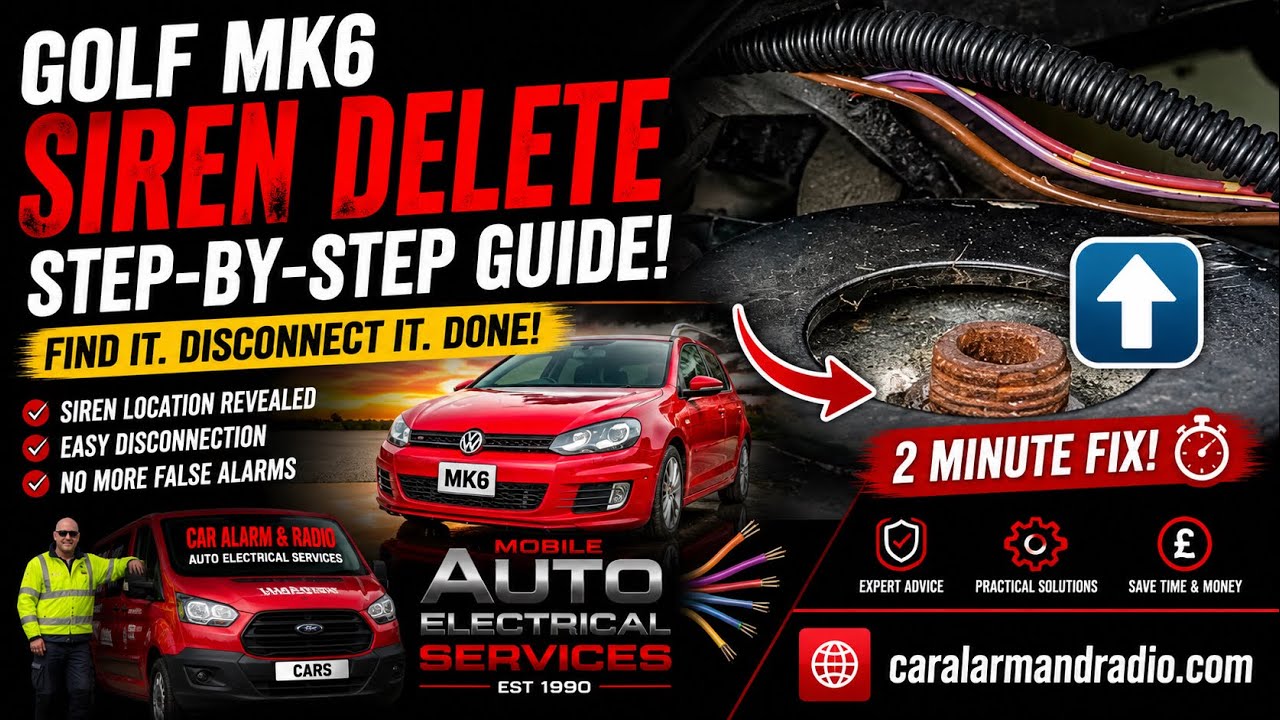Местоположение и отключение сирены Golf mk 6